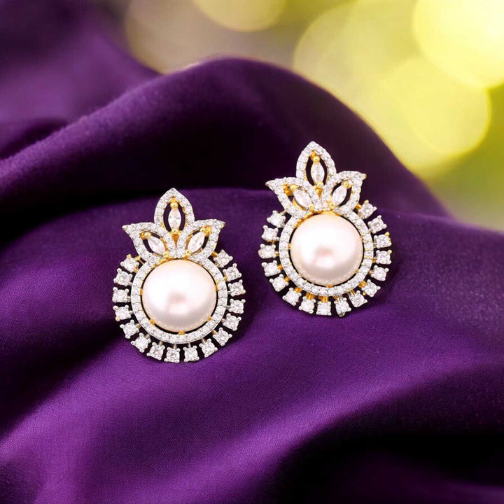 Golden Eira Zirconia Studs