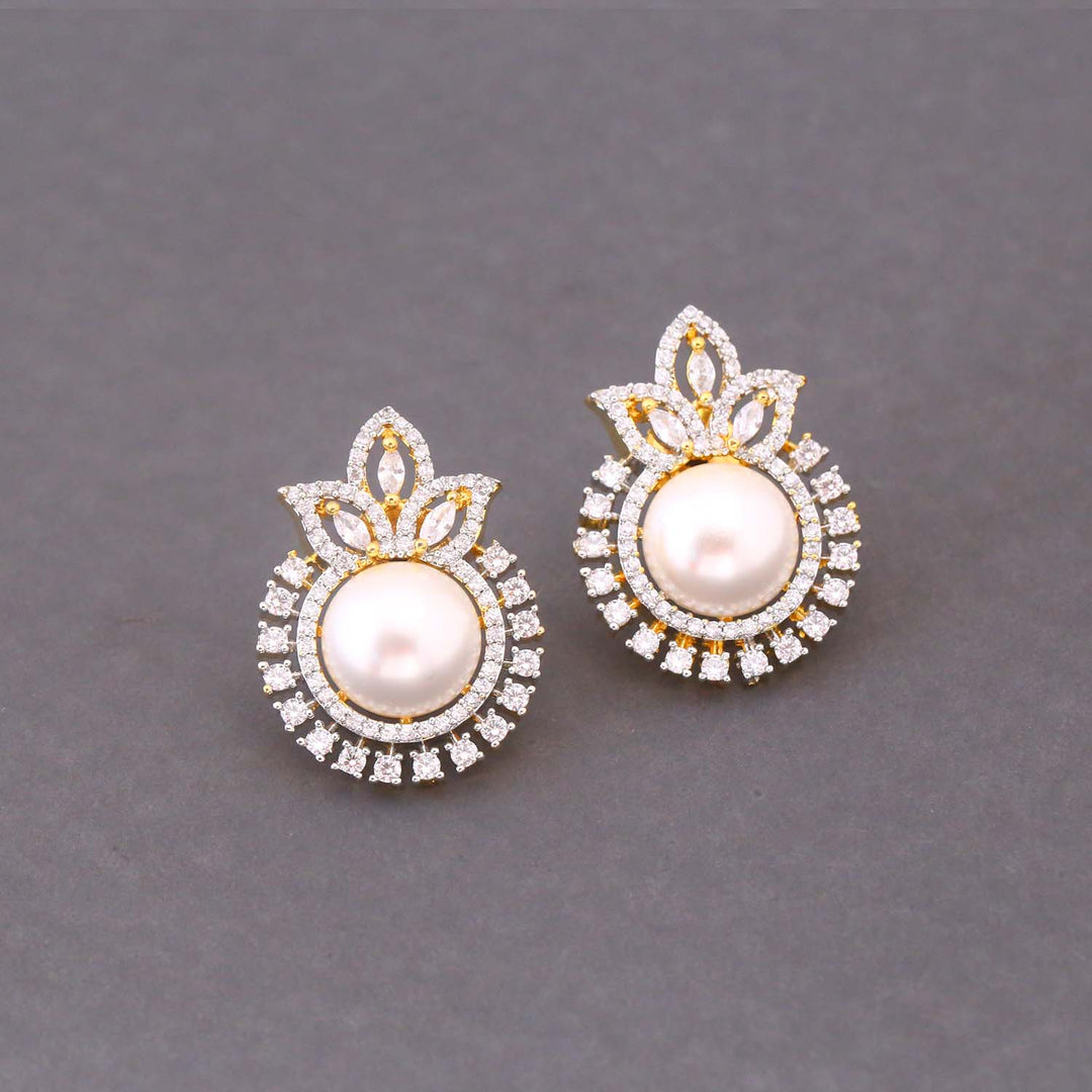 Golden Eira Zirconia Studs