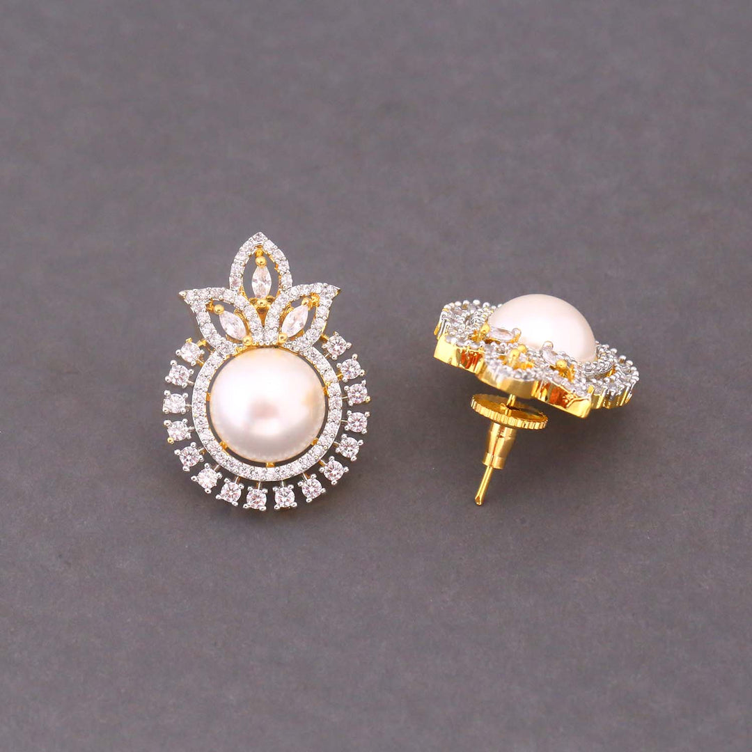 Golden Eira Zirconia Studs