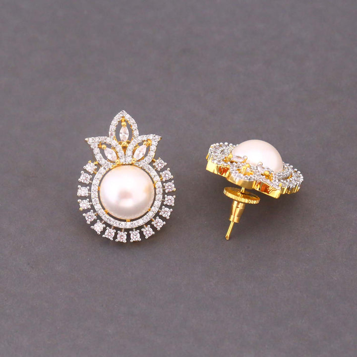 Golden Eira Zirconia Studs