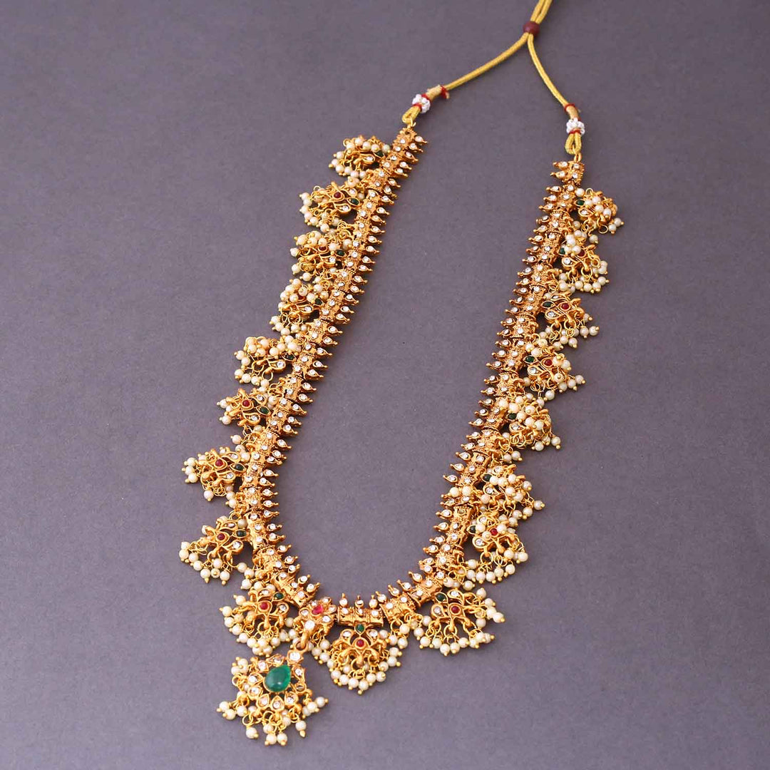 Golden Ekisha Antique Jewellery Set - New Arrival