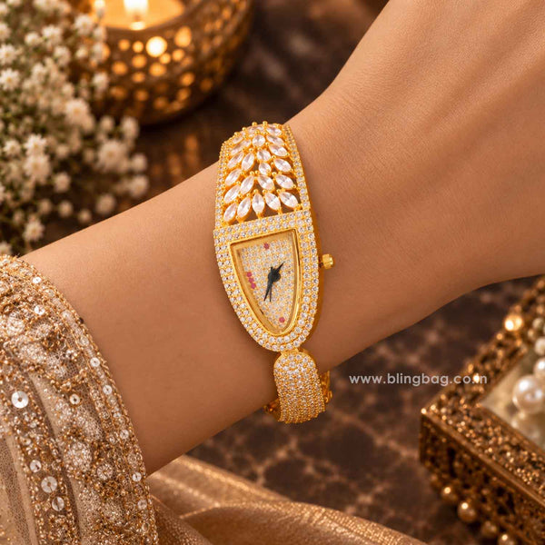 Golden Ellabella Zirconia Watch