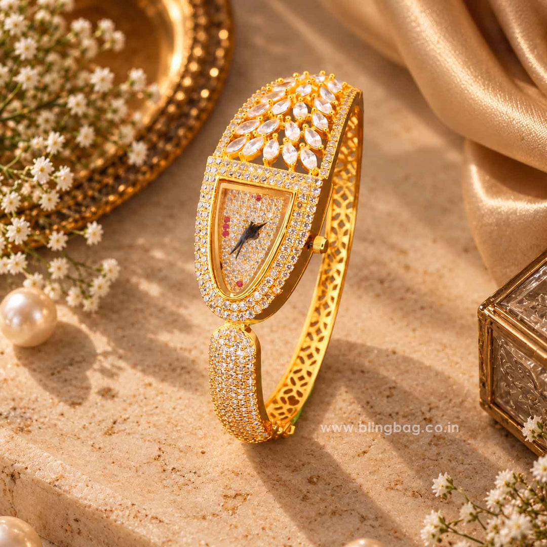 Golden Ellabella Zirconia Watch