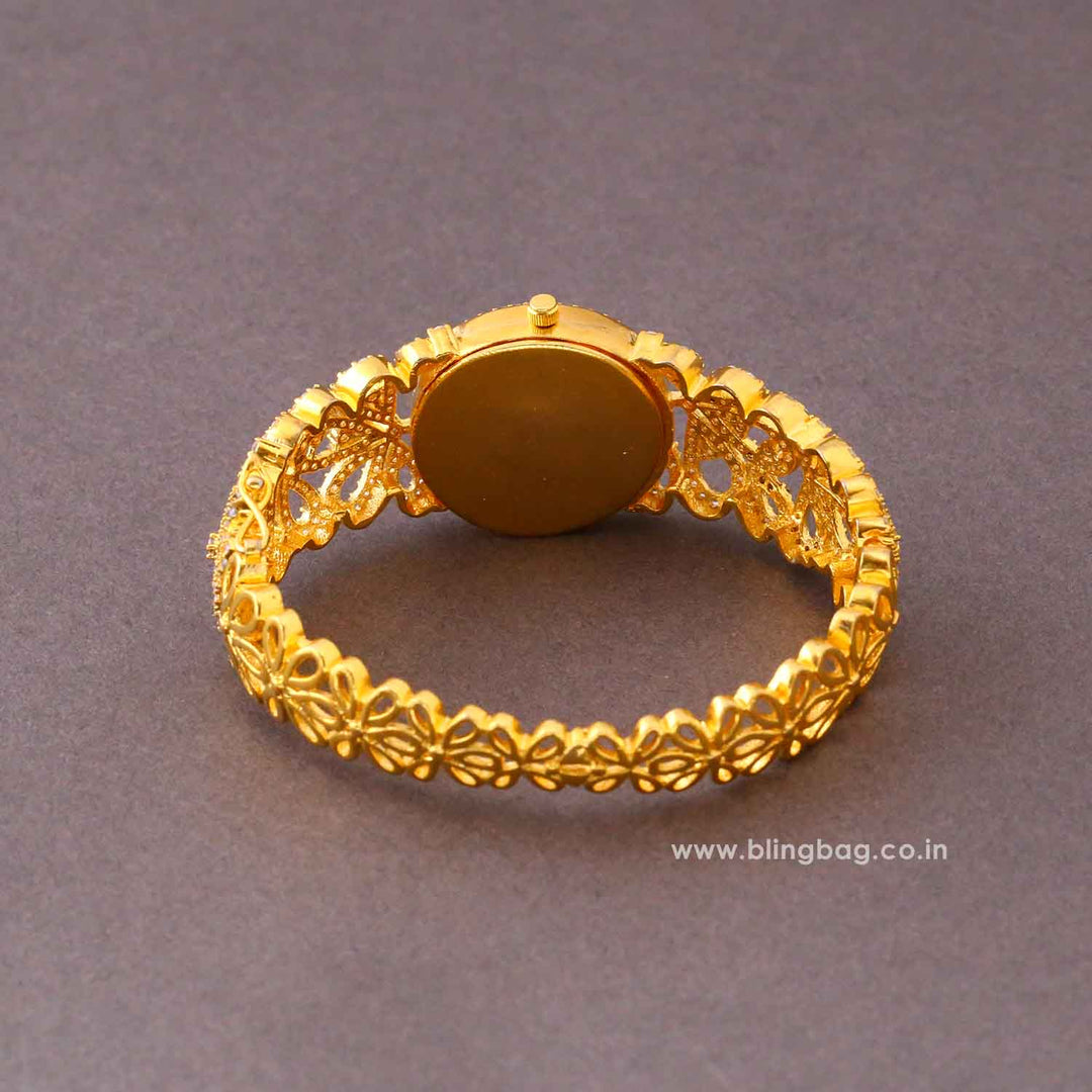 Golden Ellarose Zirconia Watch