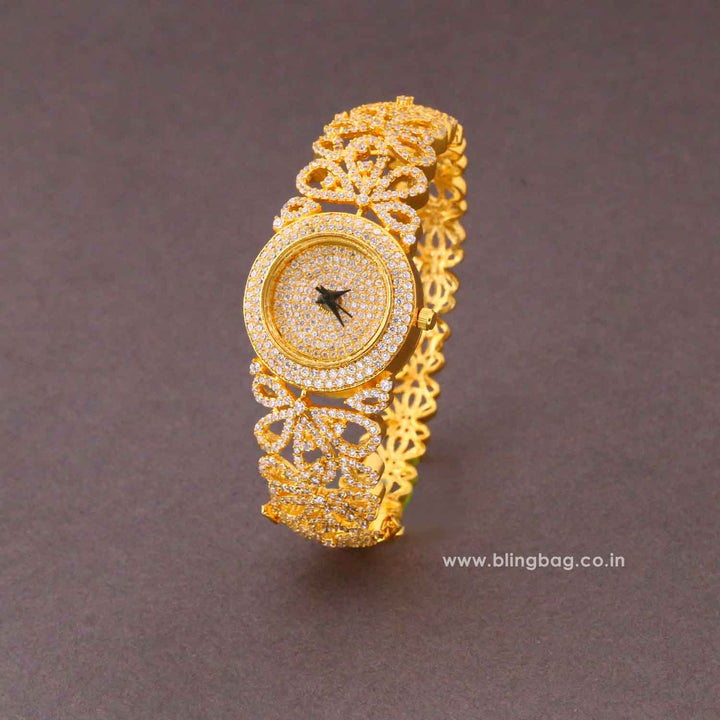 Golden Ellarose Zirconia Watch