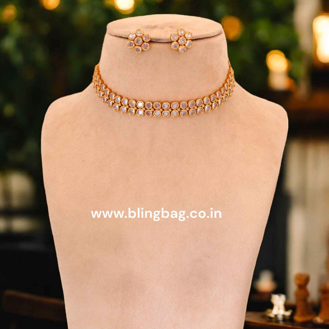 Golden Elona Antique Jewellery Set