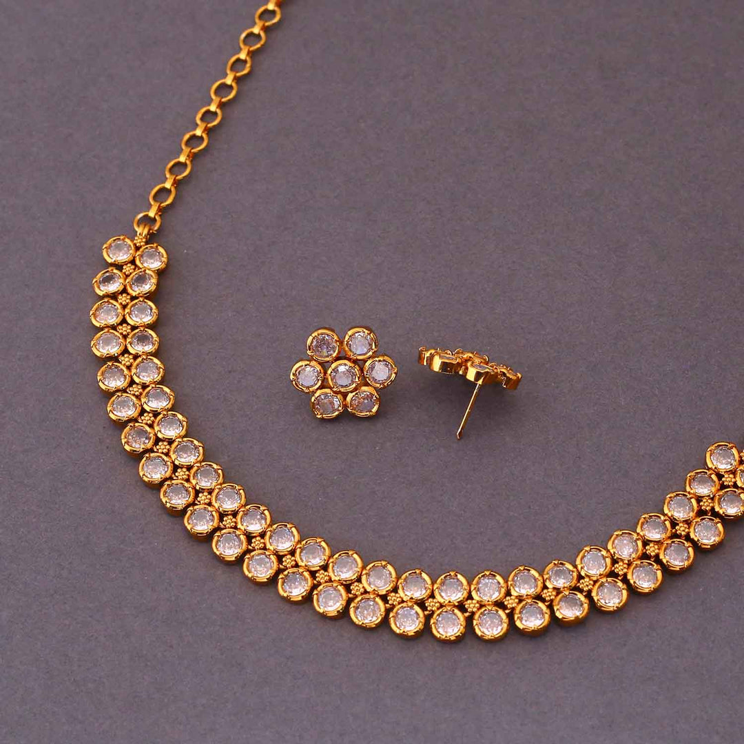 Golden Elona Antique Jewellery Set