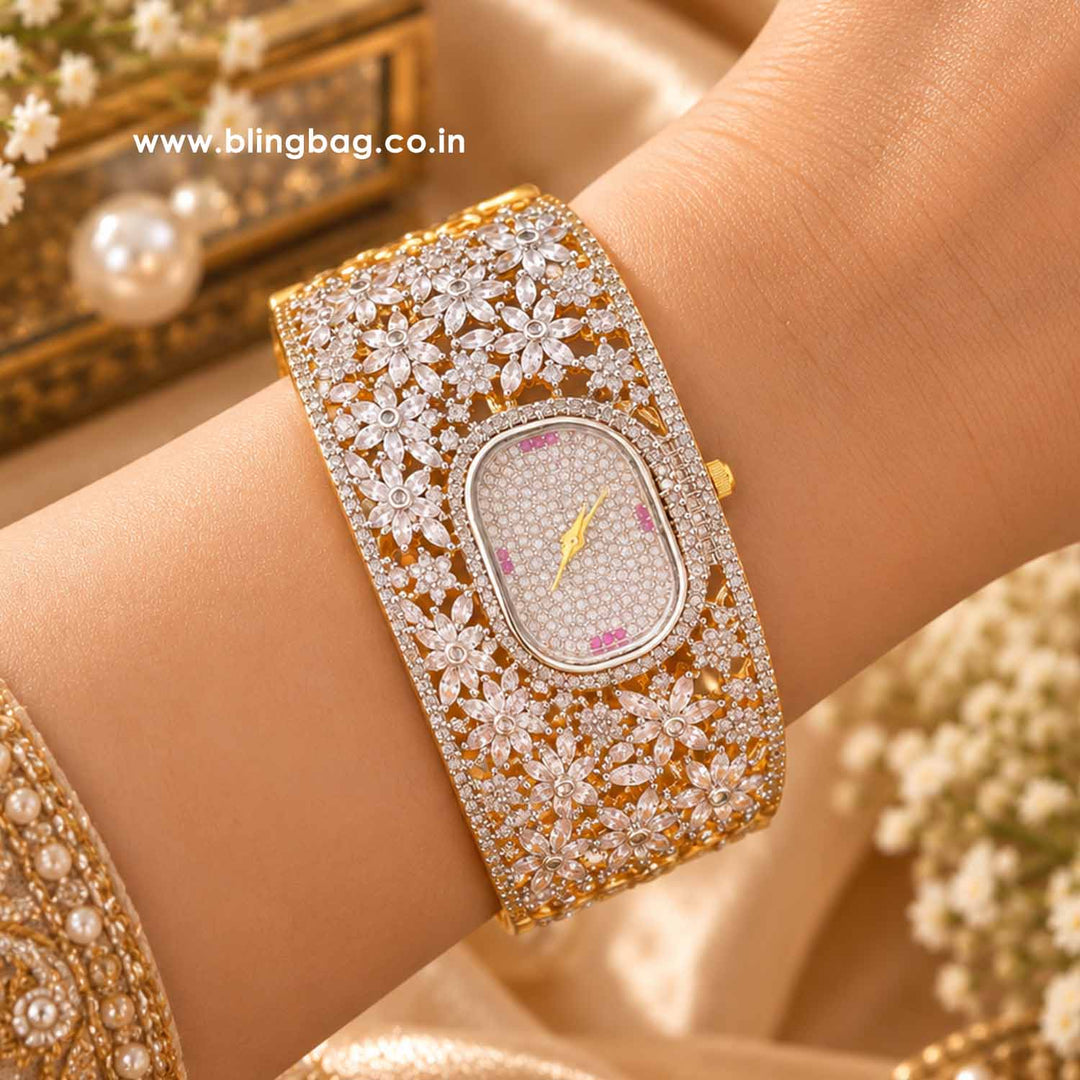 Golden Emmabella Zirconia Watch