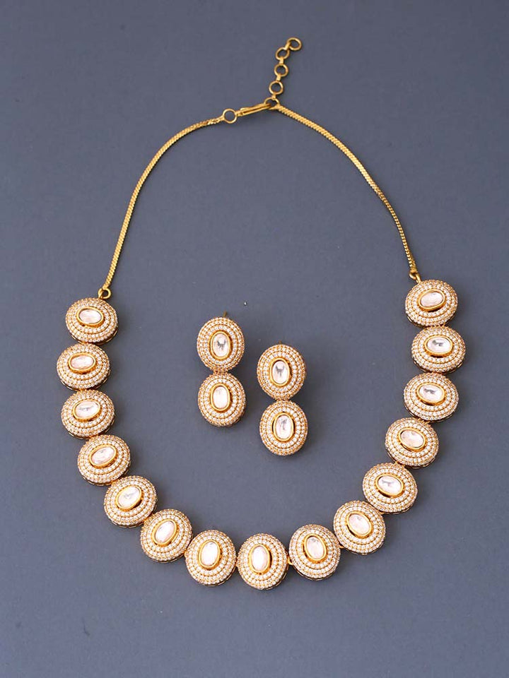 Golden Ensley Zirconia Jewellery Set