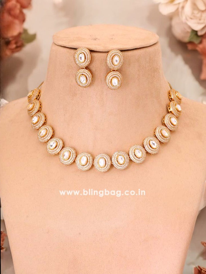 Golden Ensley Zirconia Jewellery Set