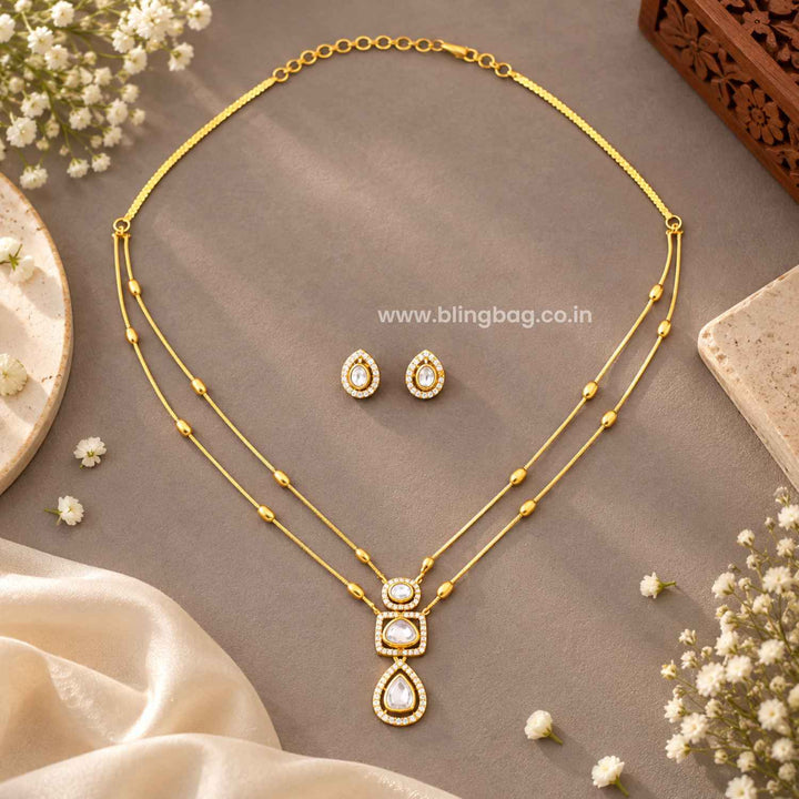 Golden Eshara Antique Jewellery Set- New Arrival