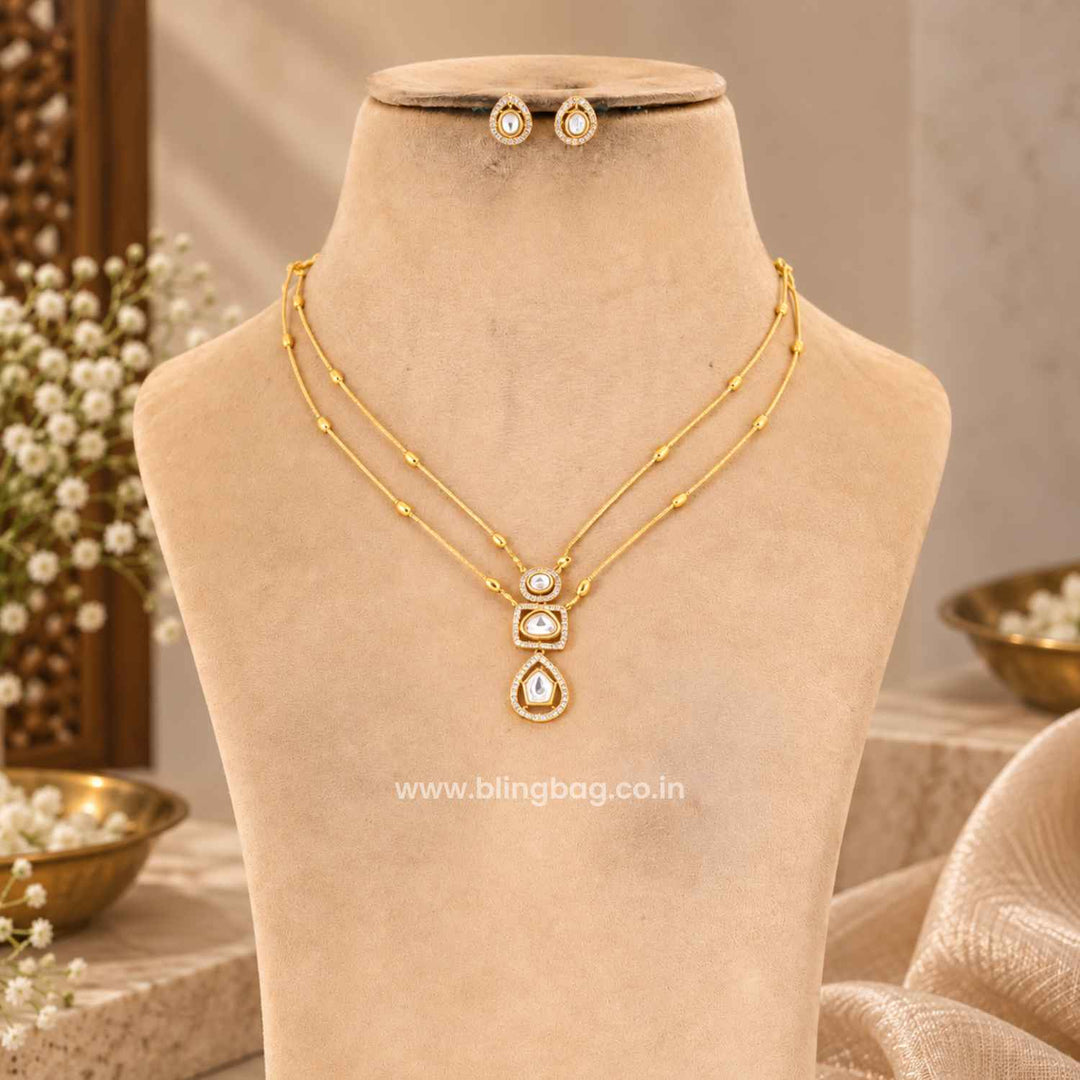 Golden Eshara Antique Jewellery Set- New Arrival