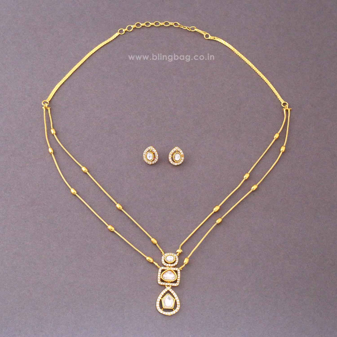 Golden Eshara Antique Jewellery Set- New Arrival