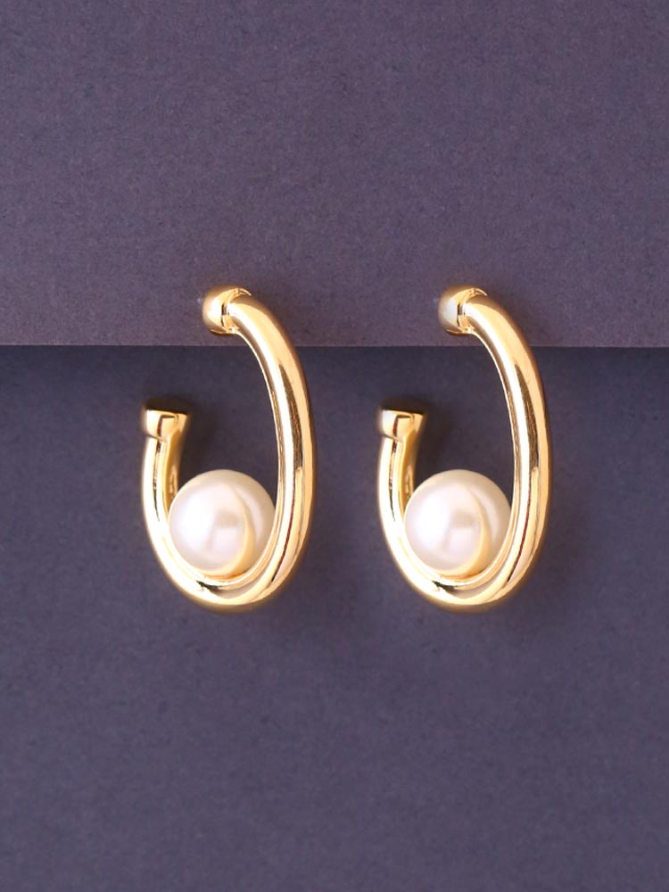 Golden Esmeralda Hoops