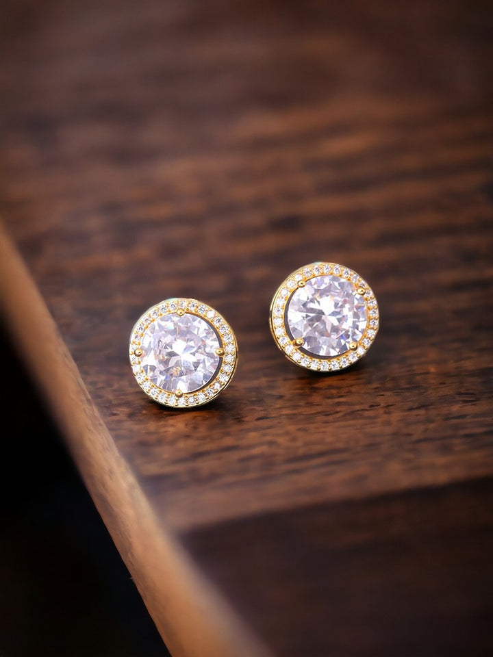 Golden Everest Zirconia Studs