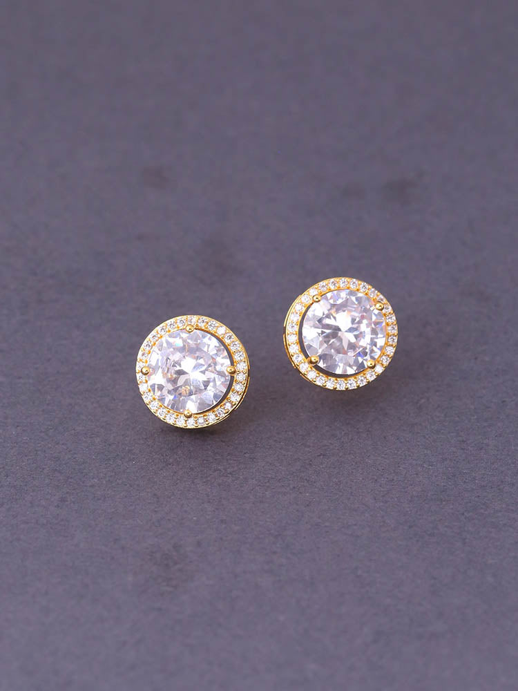Golden Everest Zirconia Studs