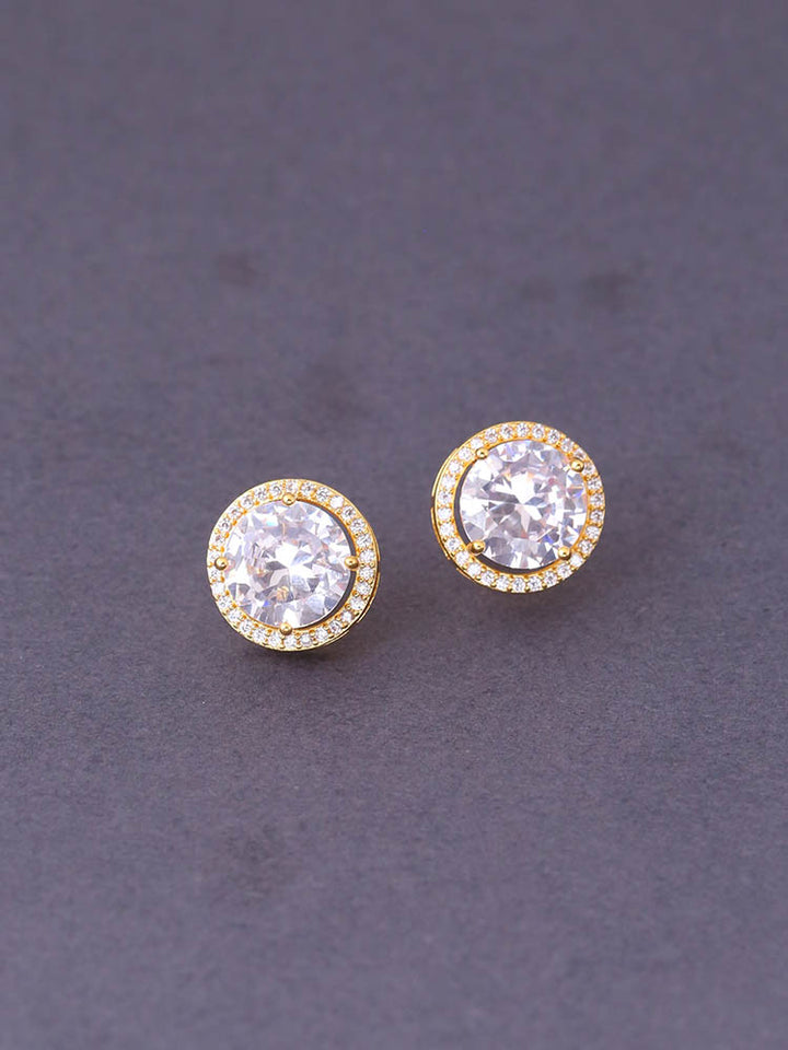 Golden Everest Zirconia Studs