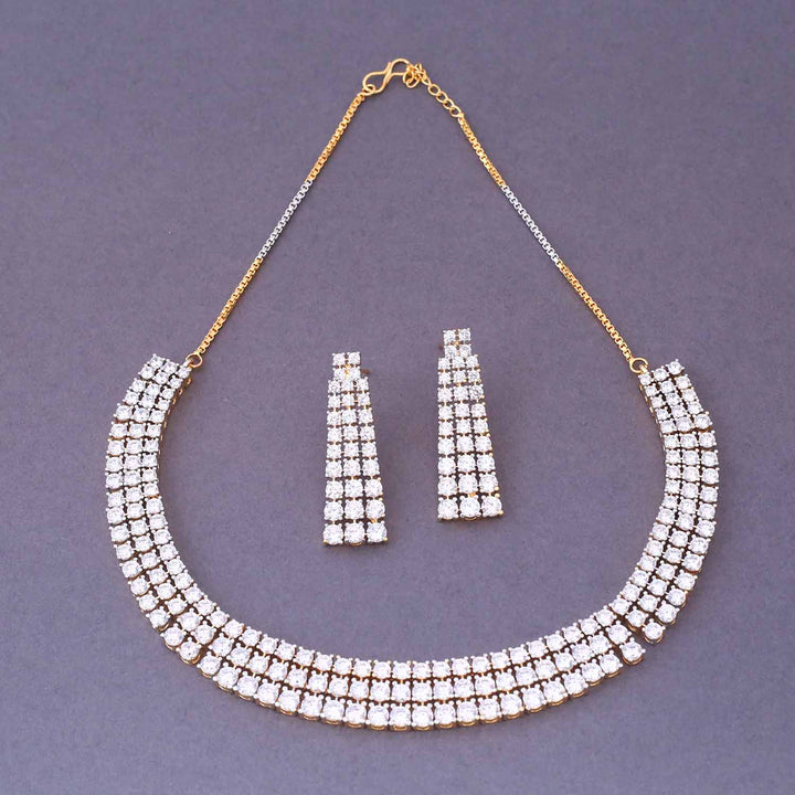 Golden Ezzy Zirconia Jewellery Set