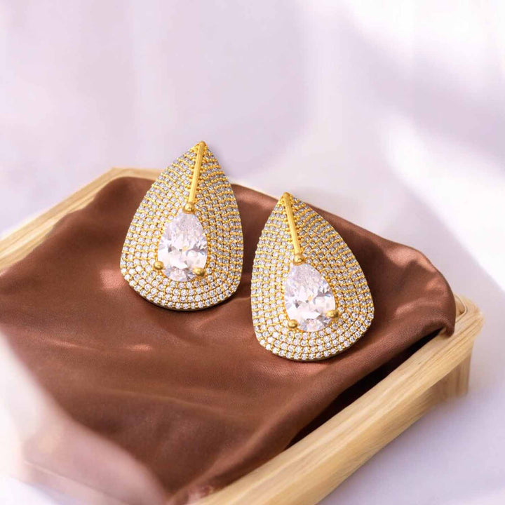 Golden Ferdinand Zirconia Studs