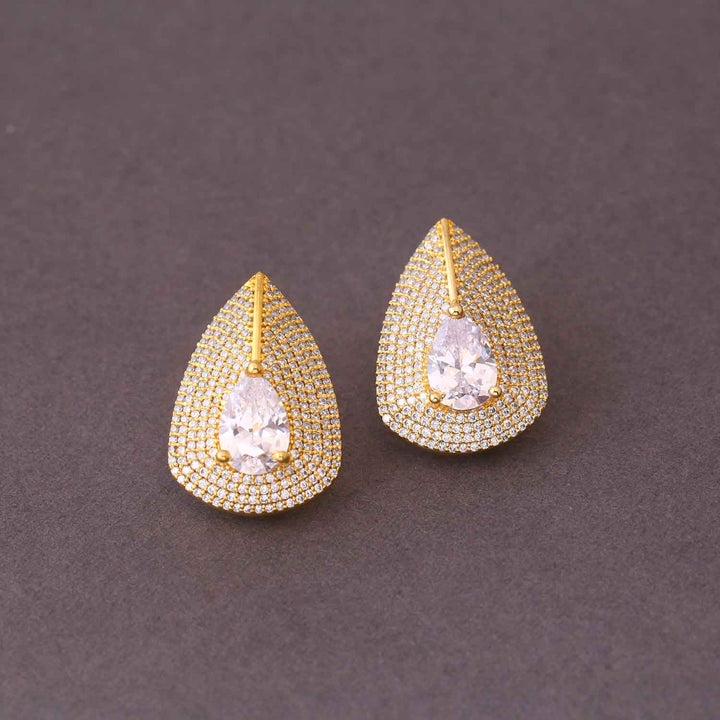 Golden Ferdinand Zirconia Studs