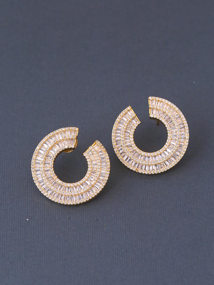 Golden Fernanda Zirconia Hoops