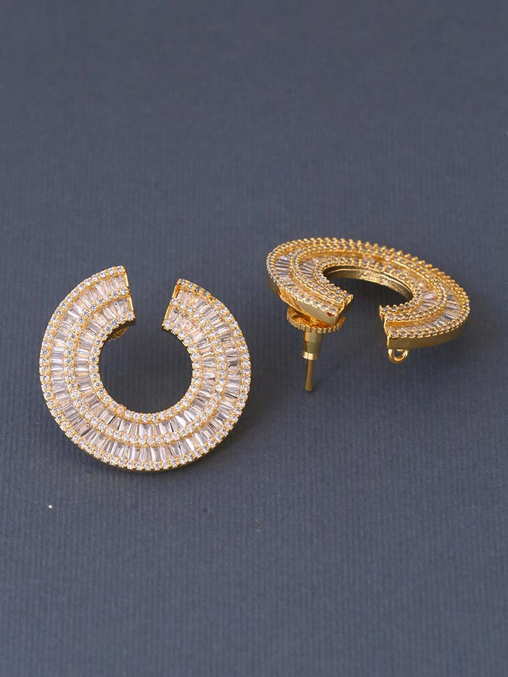 Golden Fernanda Zirconia Hoops