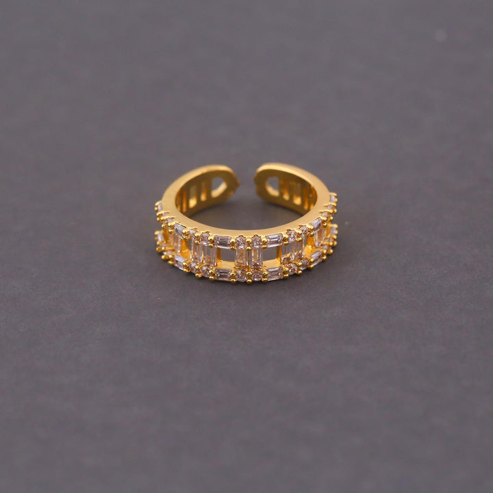 Golden Flo Zirconia Ring