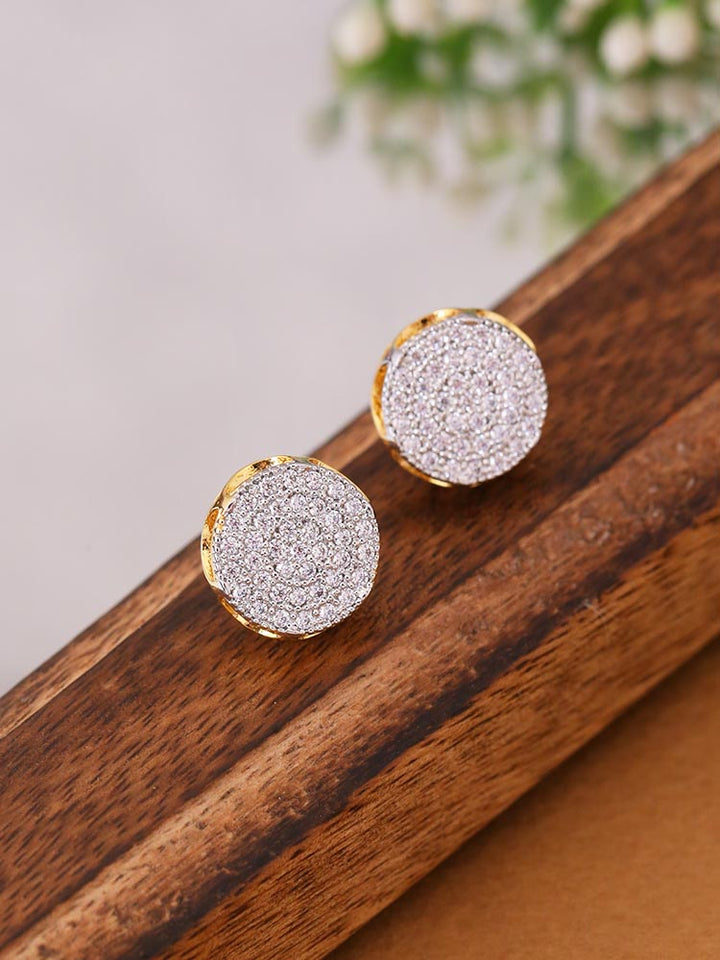 Golden Floria Zirconia Studs