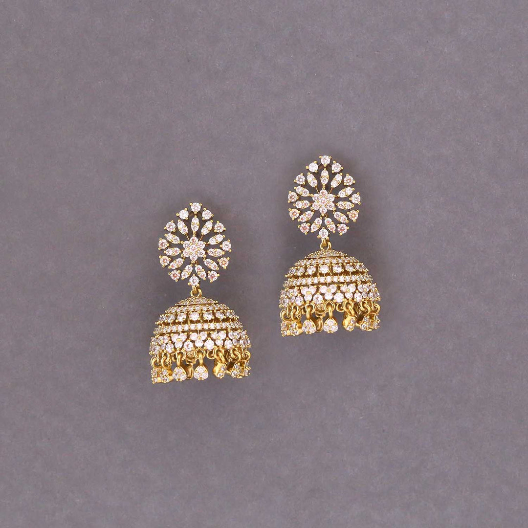 Golden Francesca Zirconia Jhumkis