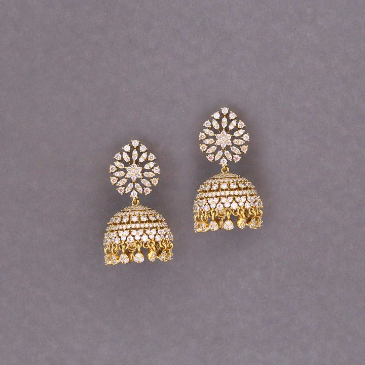 Golden Francesca Zirconia Jhumkis