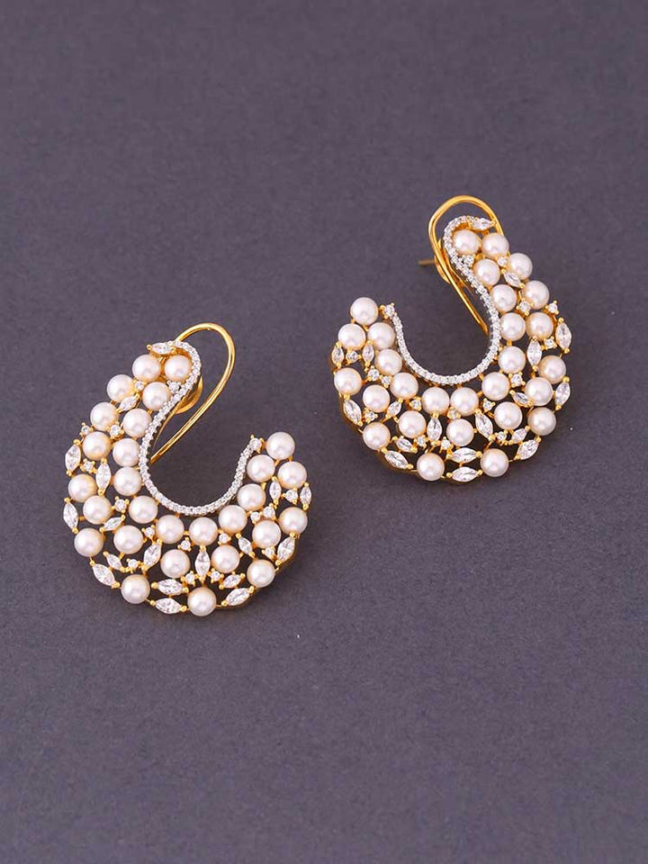 Golden Francine Zirconia Studs
