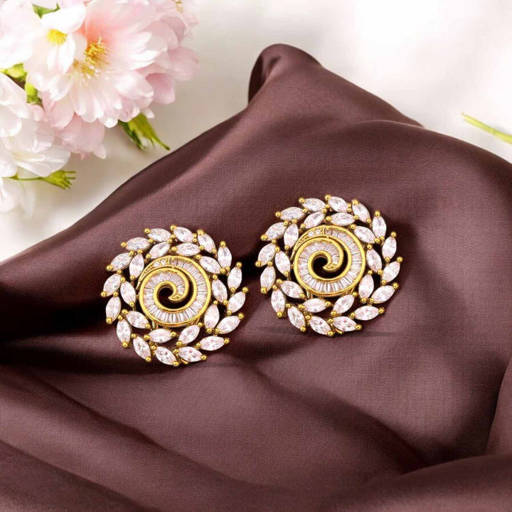 Golden Frankie Zirconia Studs