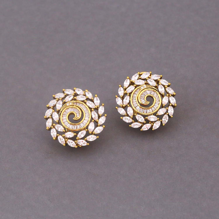 Golden Frankie Zirconia Studs