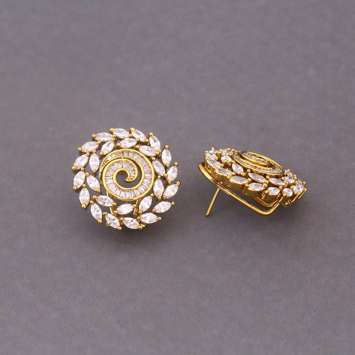 Golden Frankie Zirconia Studs