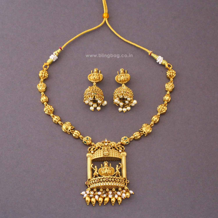 Golden Gangaita Temple Jewellery Set- New Arrival
