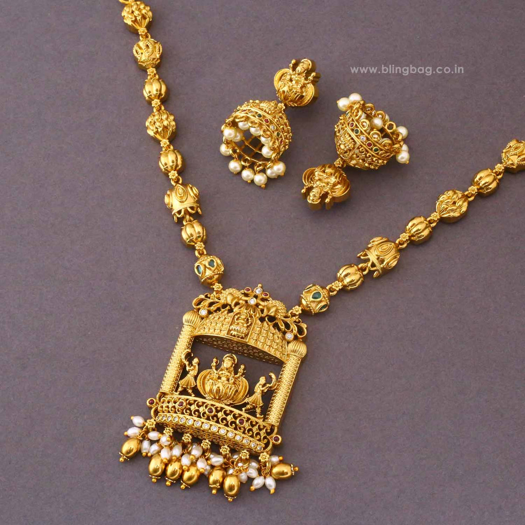 Golden Gangaita Temple Jewellery Set- New Arrival