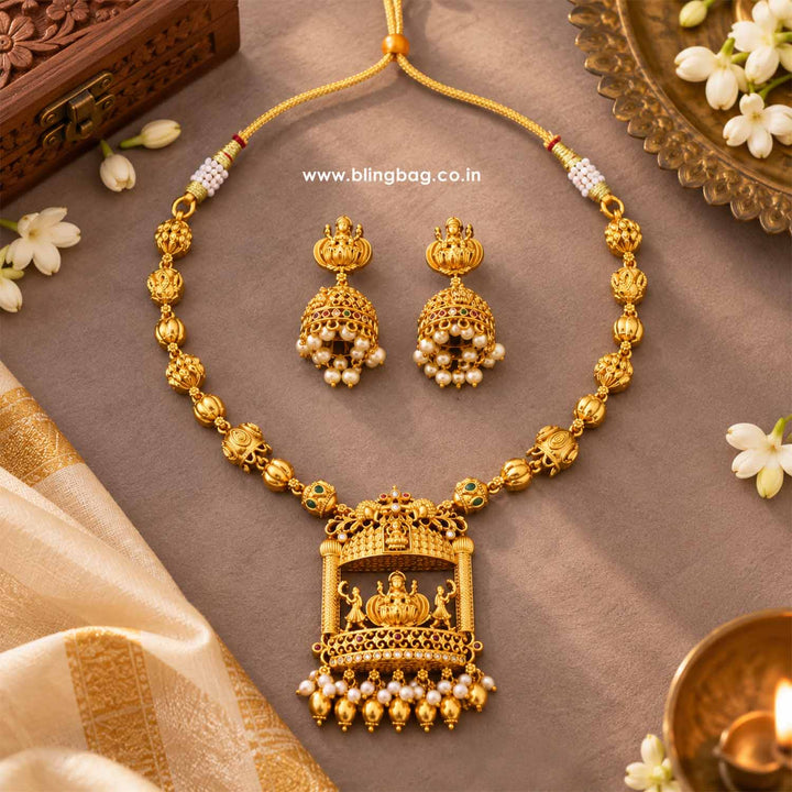 Golden Gangaita Temple Jewellery Set- New Arrival