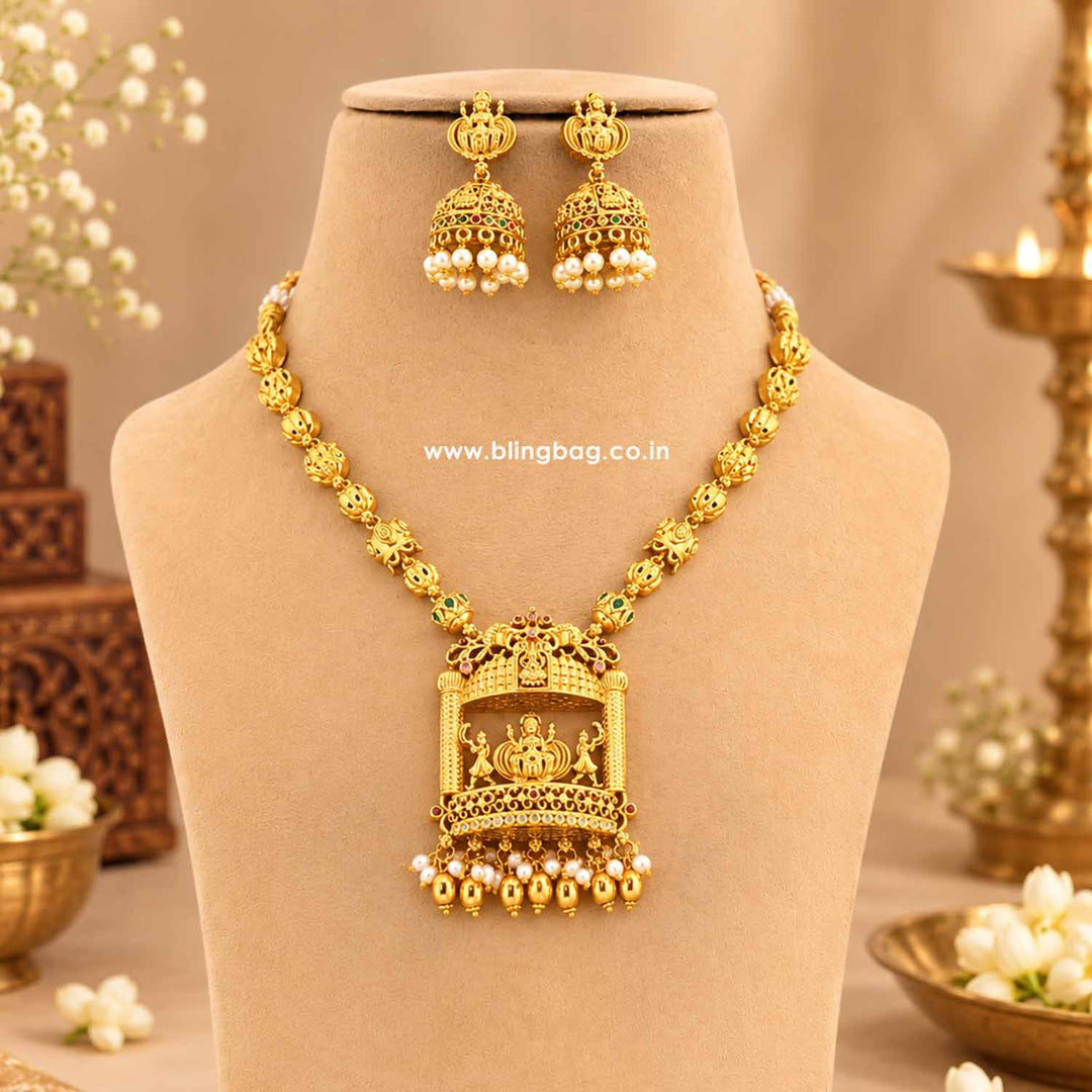 Golden Gangaita Temple Jewellery Set- New Arrival