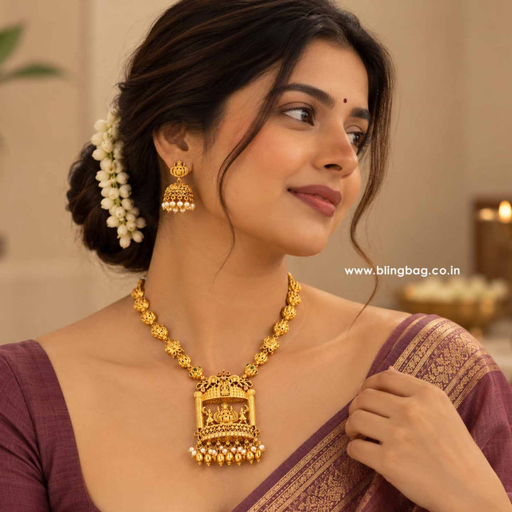 Golden Gangaita Temple Jewellery Set- New Arrival