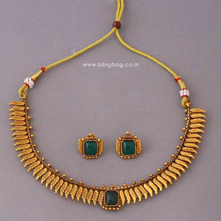 Golden Gangaya Antique Jewellery Set- New Arrival
