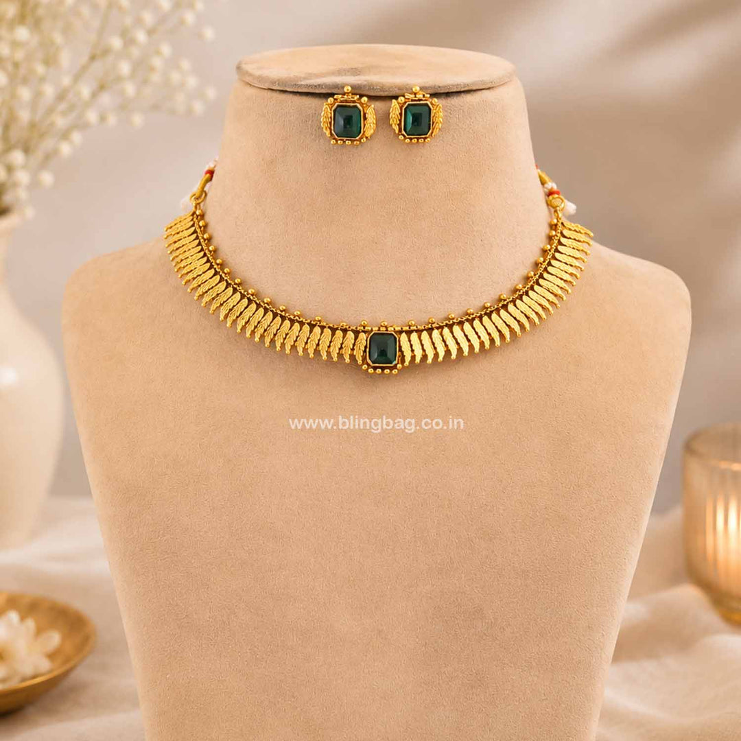 Golden Gangaya Antique Jewellery Set- New Arrival