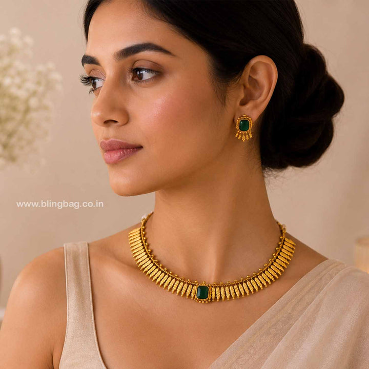 Golden Gangaya Antique Jewellery Set- New Arrival