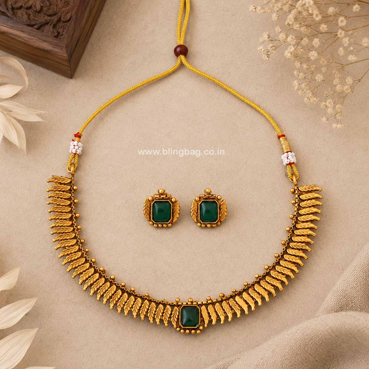 Golden Gangaya Antique Jewellery Set- New Arrival