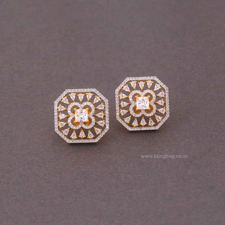 Golden Gareie Zirconia Studs