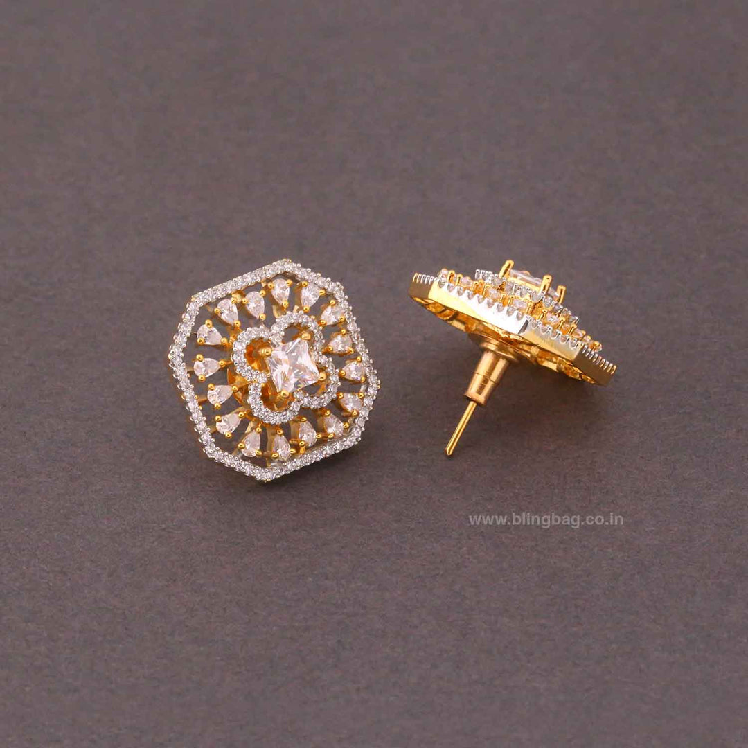 Golden Gareie Zirconia Studs