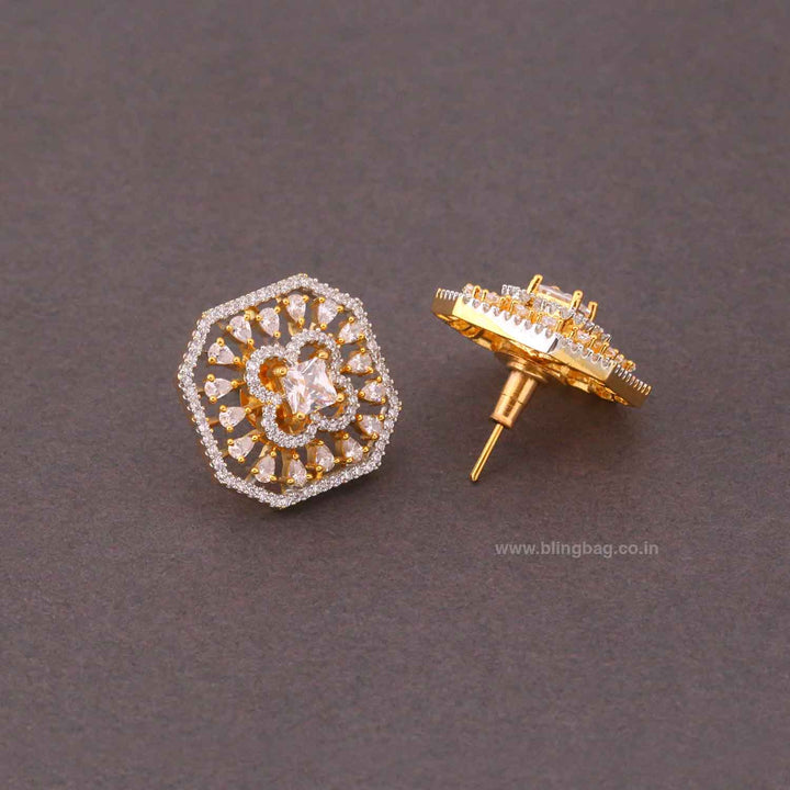 Golden Gareie Zirconia Studs