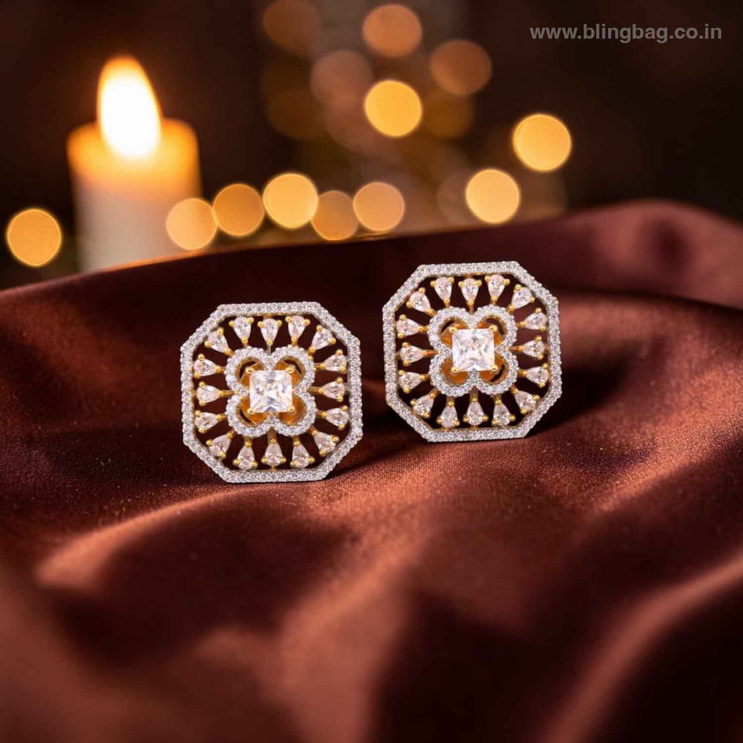Golden Gareie Zirconia Studs