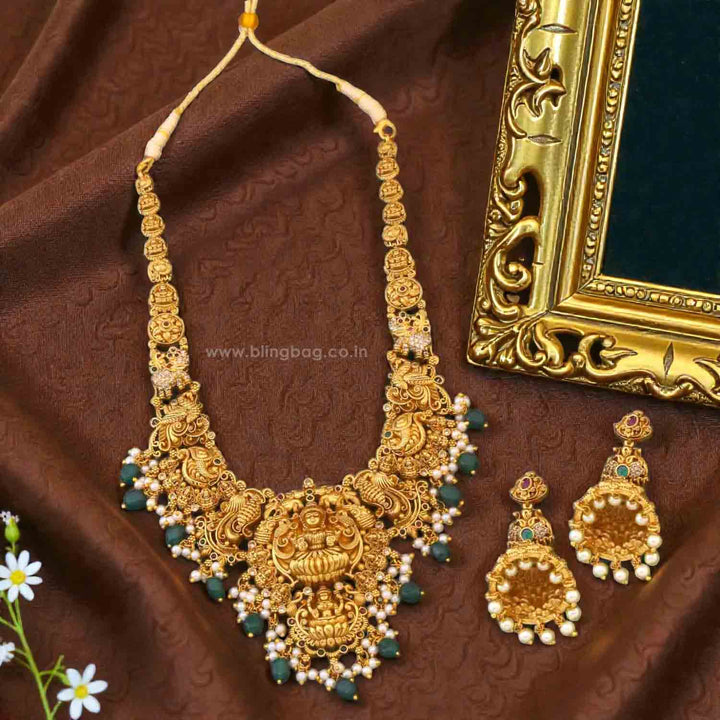 Golden Gauria Temple Jewellery Set - New Arrival