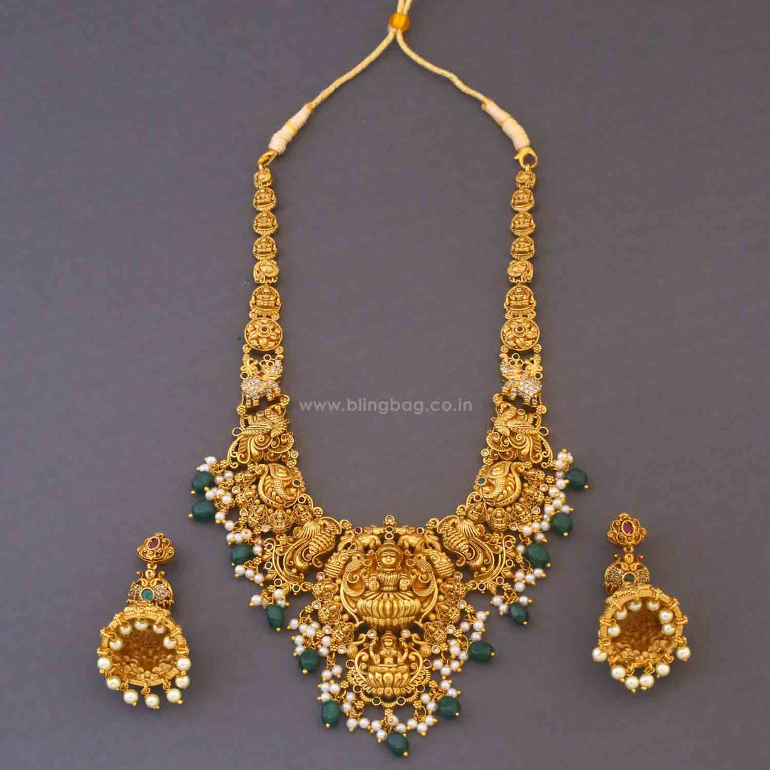 Golden Gauria Temple Jewellery Set - New Arrival