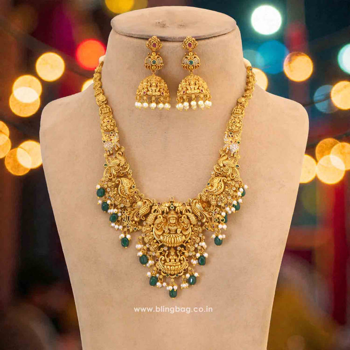 Golden Gauria Temple Jewellery Set - New Arrival
